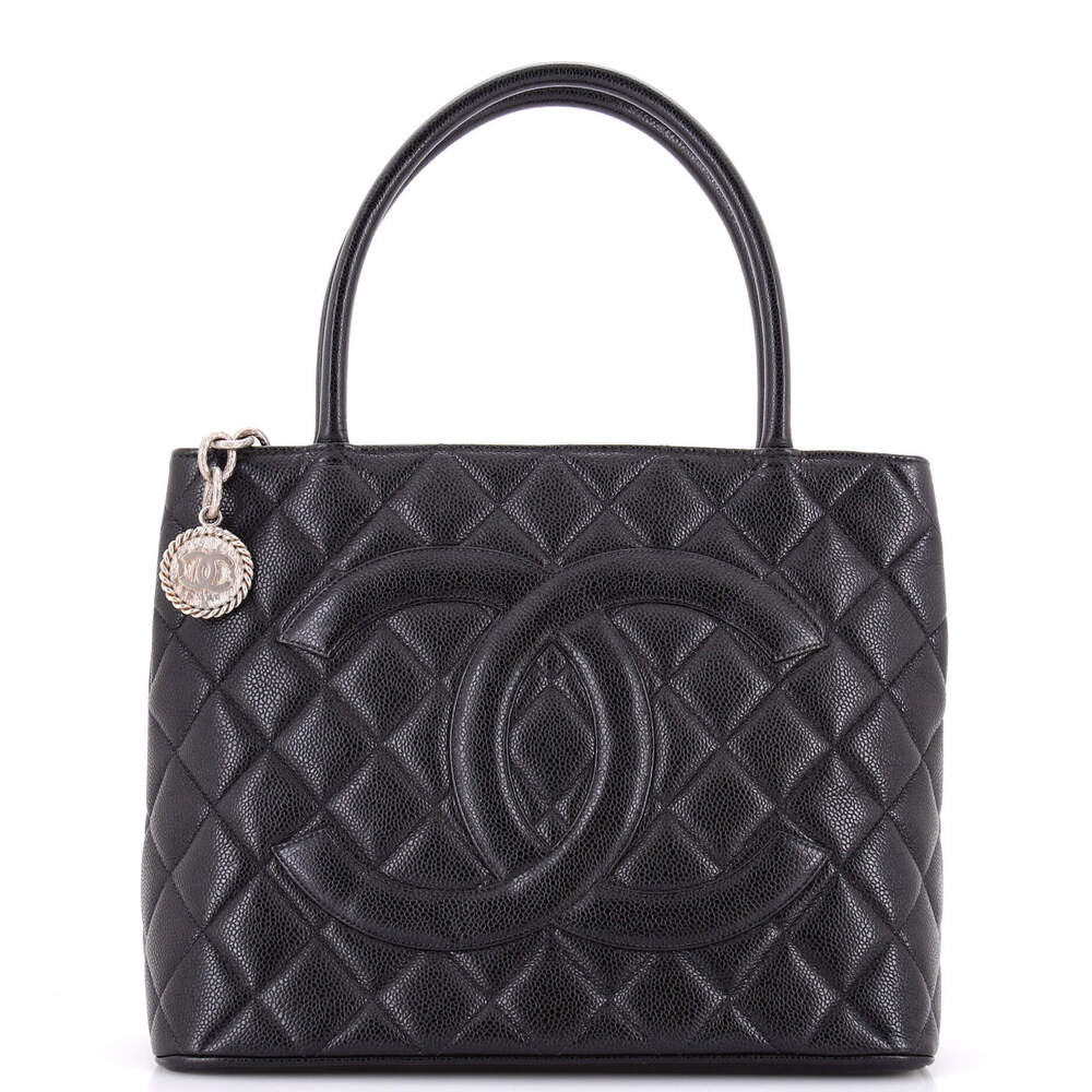 Chanel Medallion Tote Quilted Caviar